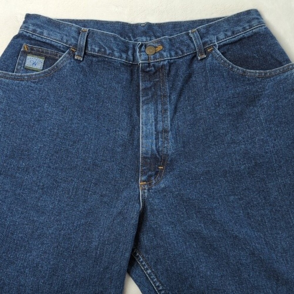 Wrangler high rise mom jeans size 16 100% cotton Union Made in USA